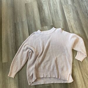 Dusty Pink sweater waffle oversized knit Aerie Sweater